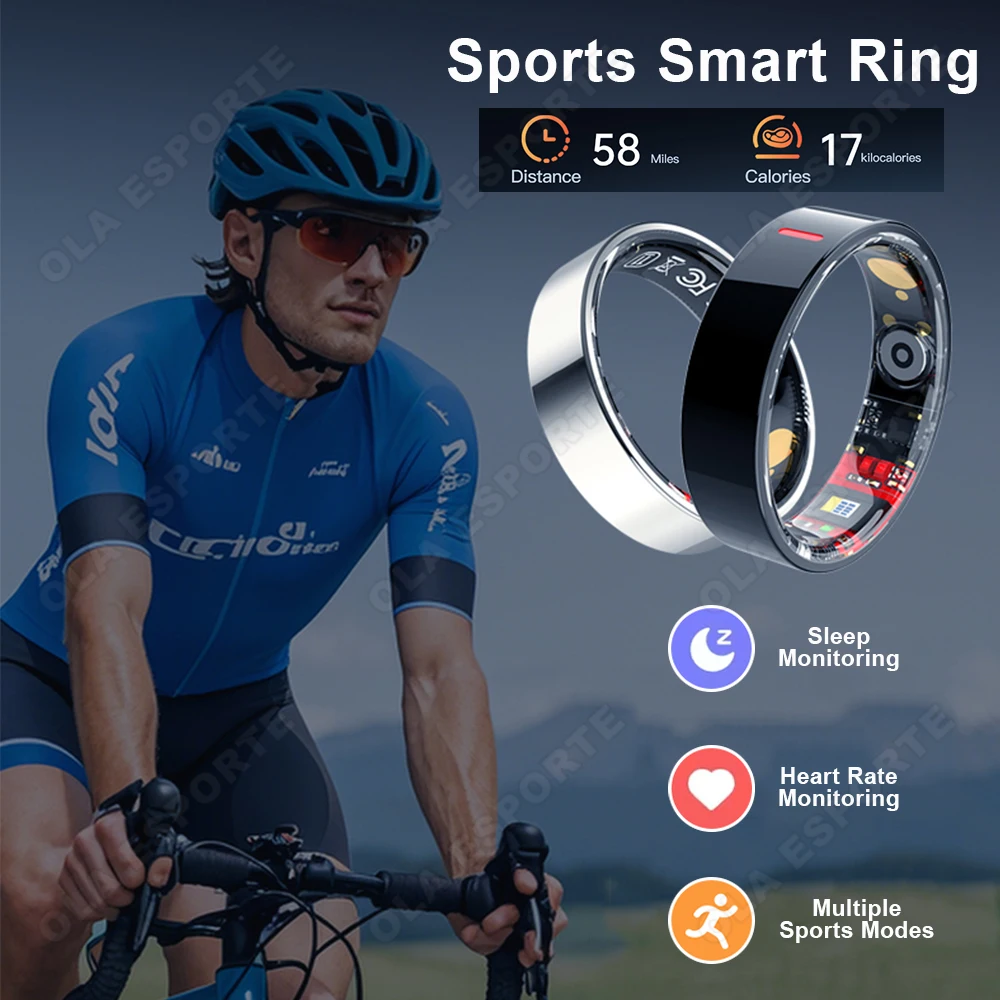 

New Sports Smart Watch For Men Women IP68 Waterproof Heart Rate Sleep Monitoring Multiple Exercise Modes Fitness Rings Pedometer