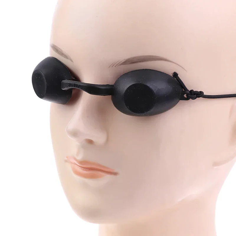 Gafas de seguridad negras, parche protector para gafas con luz láser IPL, protección ocular para clínica de belleza