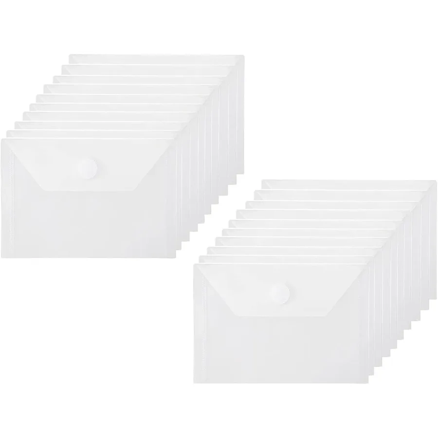 

3x5 пластиковых конвертов с крючком и петлей, держатель для хранения квитанций купона, 20 шт.