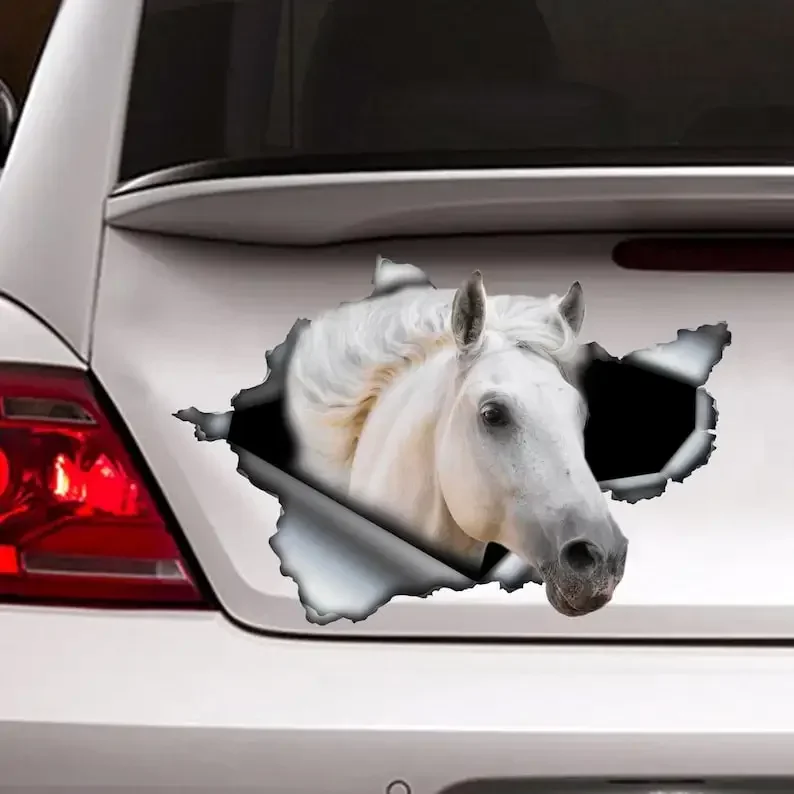 White Horse sticker , Horse magnet, car sticker , horse decal, car decal