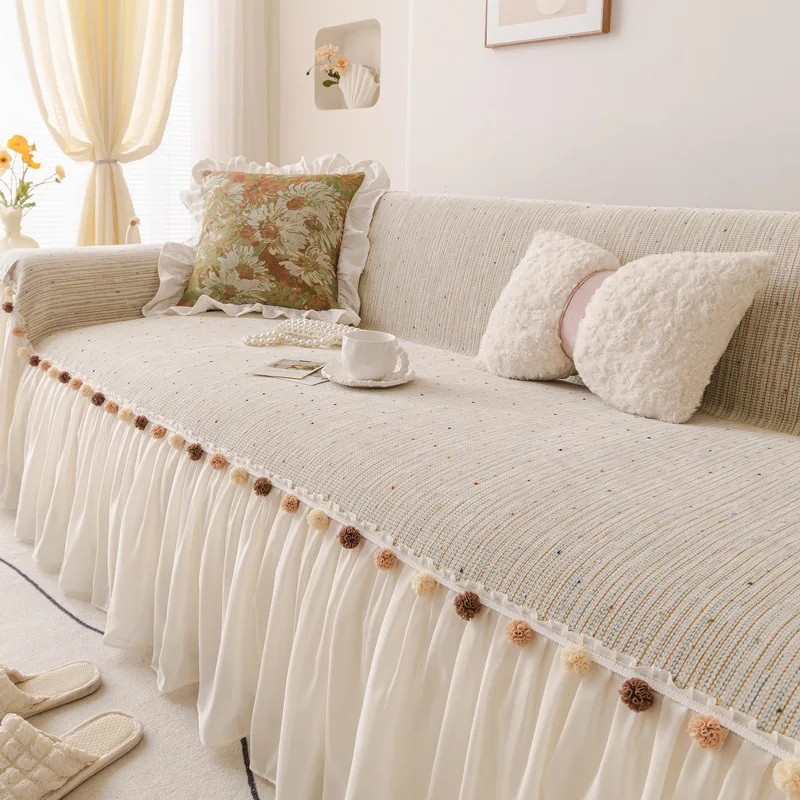 EIFLOY-Elegant Sofa Towel Lace, Couch Cover, 3, 4, 5 Seater, Chenille Armchair Cover, Throw Blanket, Furniture Protector