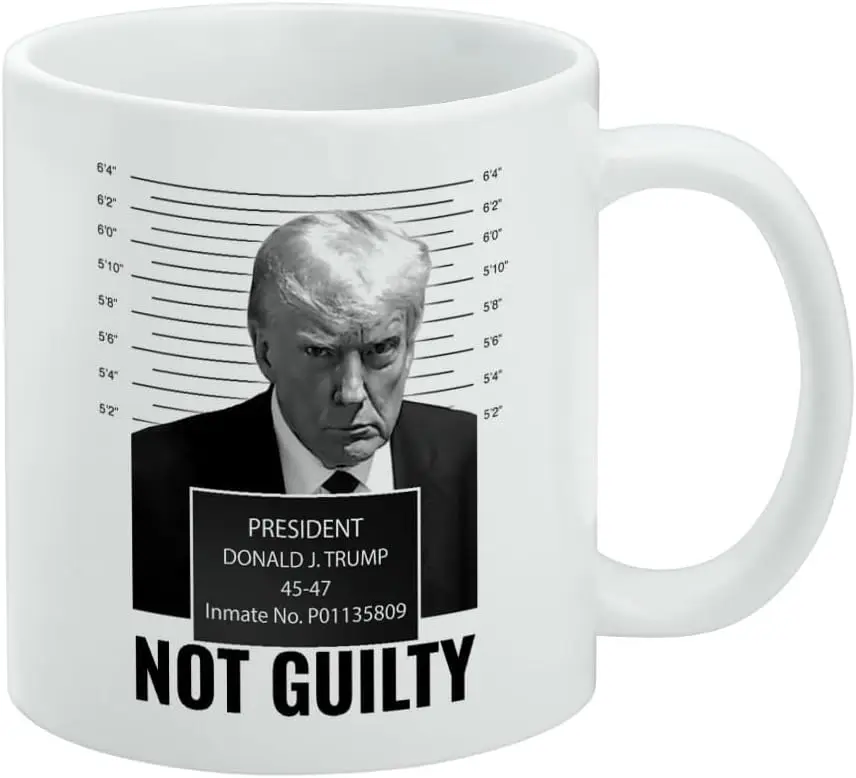 GRAPHICS & MORE Trump Mugshot Not Guilty Ceramic Coffee Mug, Novelty Gift Mugs for Coffee, Tea and Hot Drinks, 11oz, White