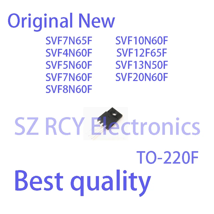 (10 PCS)NEW SVF7N65F SVF4N60F SVF5N60F SVF7N60F SVF8N60F SVF10N60F SVF12N65 FSVF13N50F SVF20N60F TO-220F MOSFET IC electronic