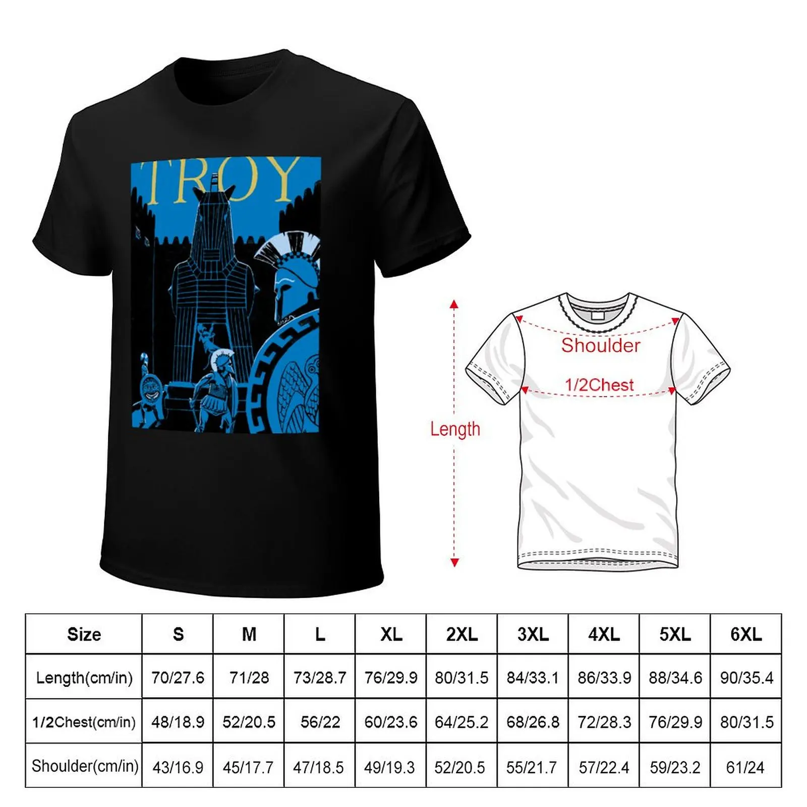 Troy - the Trojan Horse T-Shirt man clothes funnys heavyweights summer clothes mens t shirts pack