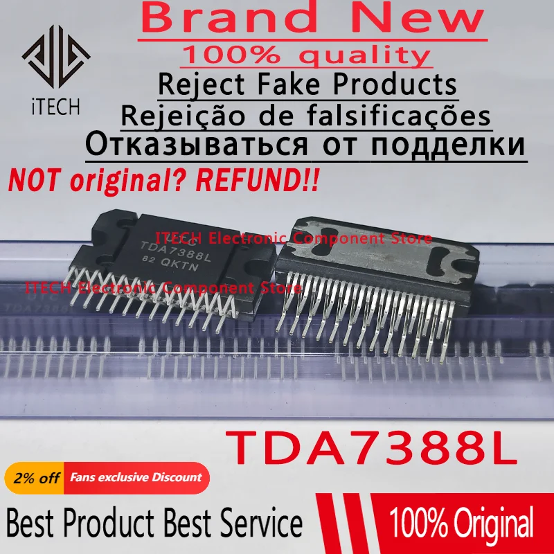 5 unids/lote Original TDA7388L TDA7388 7388L UTC HZIP-25 100% nuevo y genuino