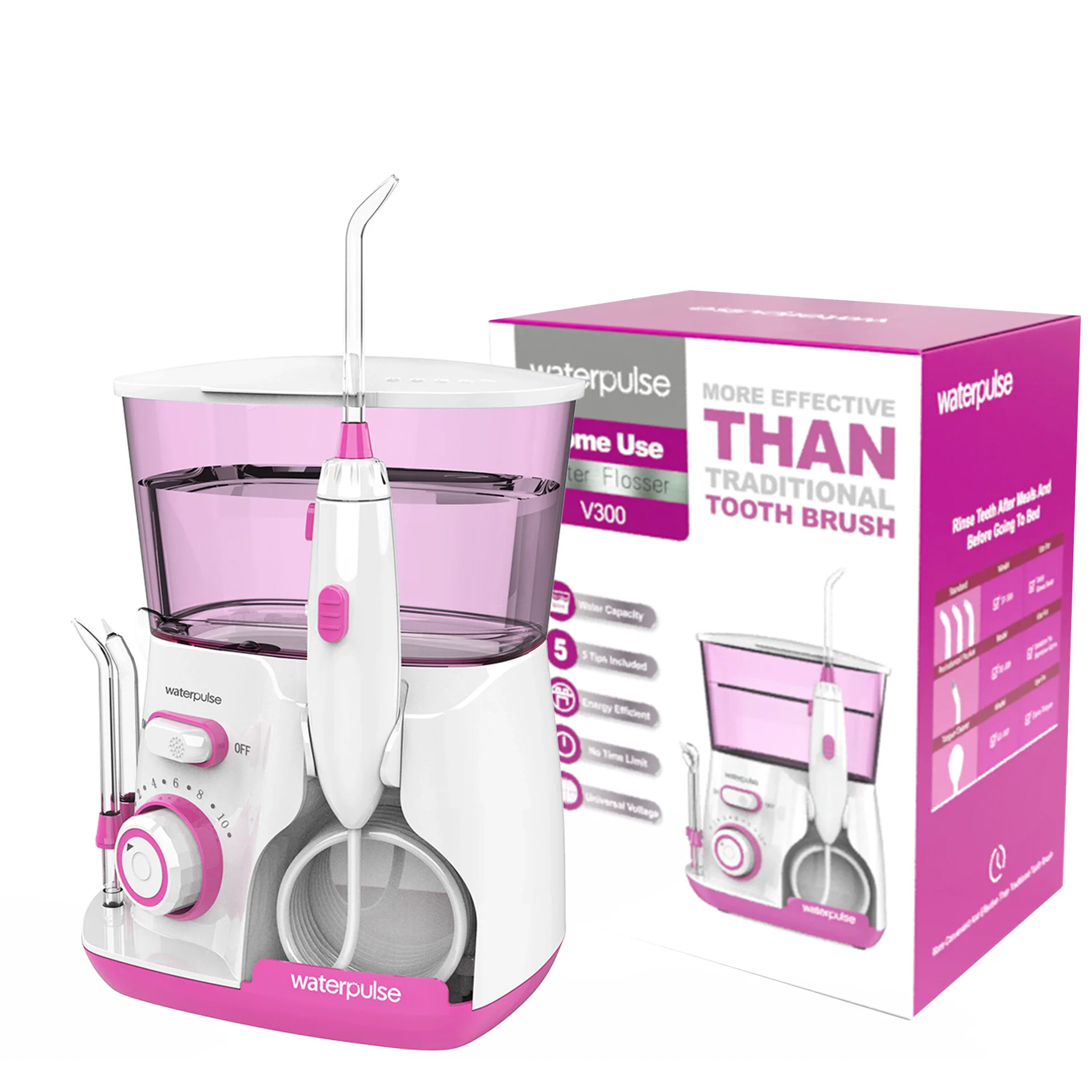 Family Daily Home Use Handle Dental Flosser Oral Hygiene Care Irrigator Electric Water Pulse Floss Teeth Cleaner Tooth Cleaning