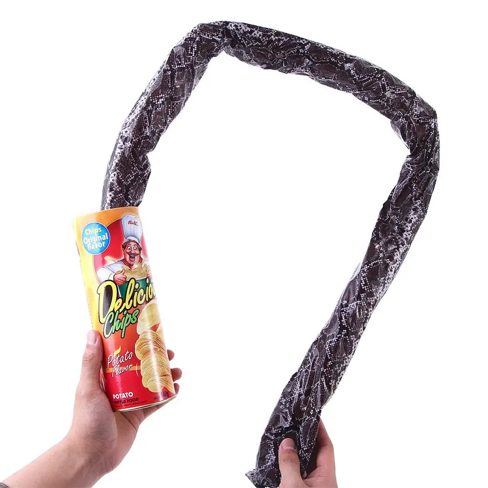 

Novelty Toy A Can Gag Halloween Gift Party Decoration The Potato Chip Snake Can Magic Tricks Jump Stage Toy Spring Snake Toy