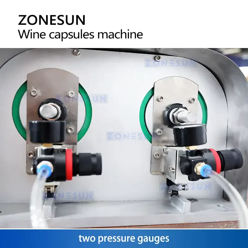 ZONESUN ZS-AC1 آلة الانكماش الحراري لكبسولة الشمبانيا برأس مزدوج
