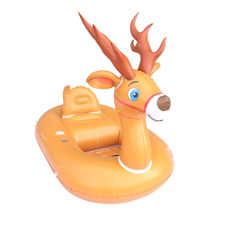 Glitter Ride Inflatable Unicorn Deer Carton Float Summer Swimming Water Party PVC Pool Toys