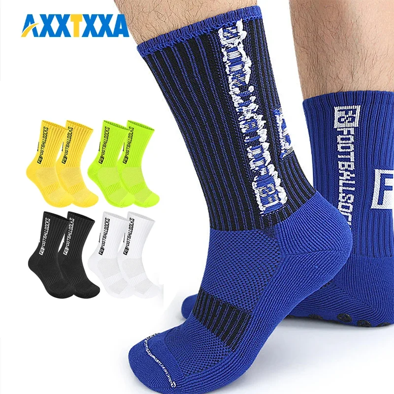 

AXXTXXA 1Pair Grip Socks – Anti-Slip Socks for Men and Women – Soccer, Football, Basketball, Hockey Non-Slip Socks