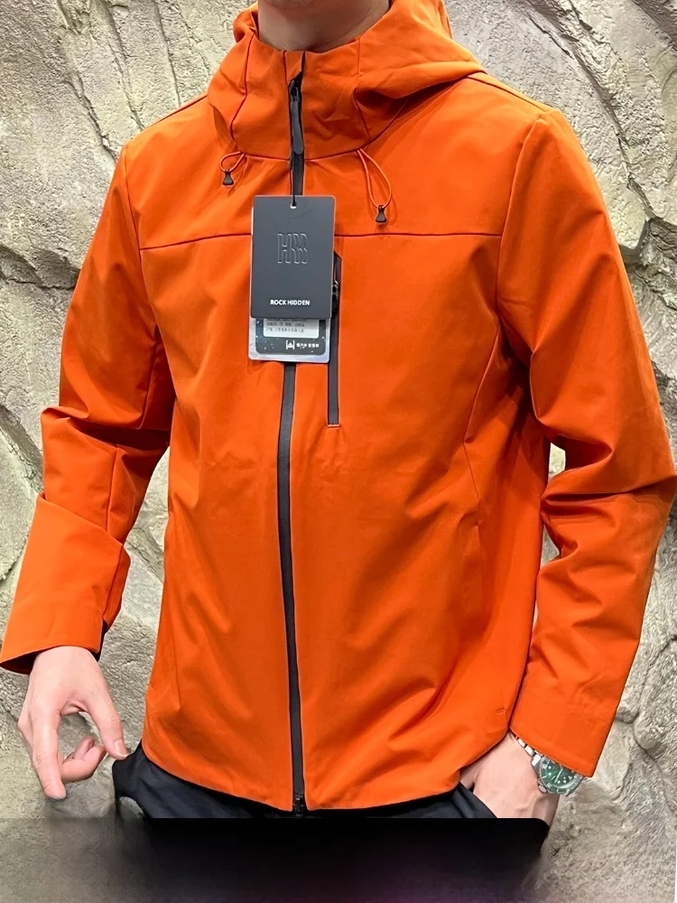 

All-Weather Series Men's Outdoor Soft ell Jaet Zipper High-End Taped Zipper Waterproof Breathable ell Polyester Nylon