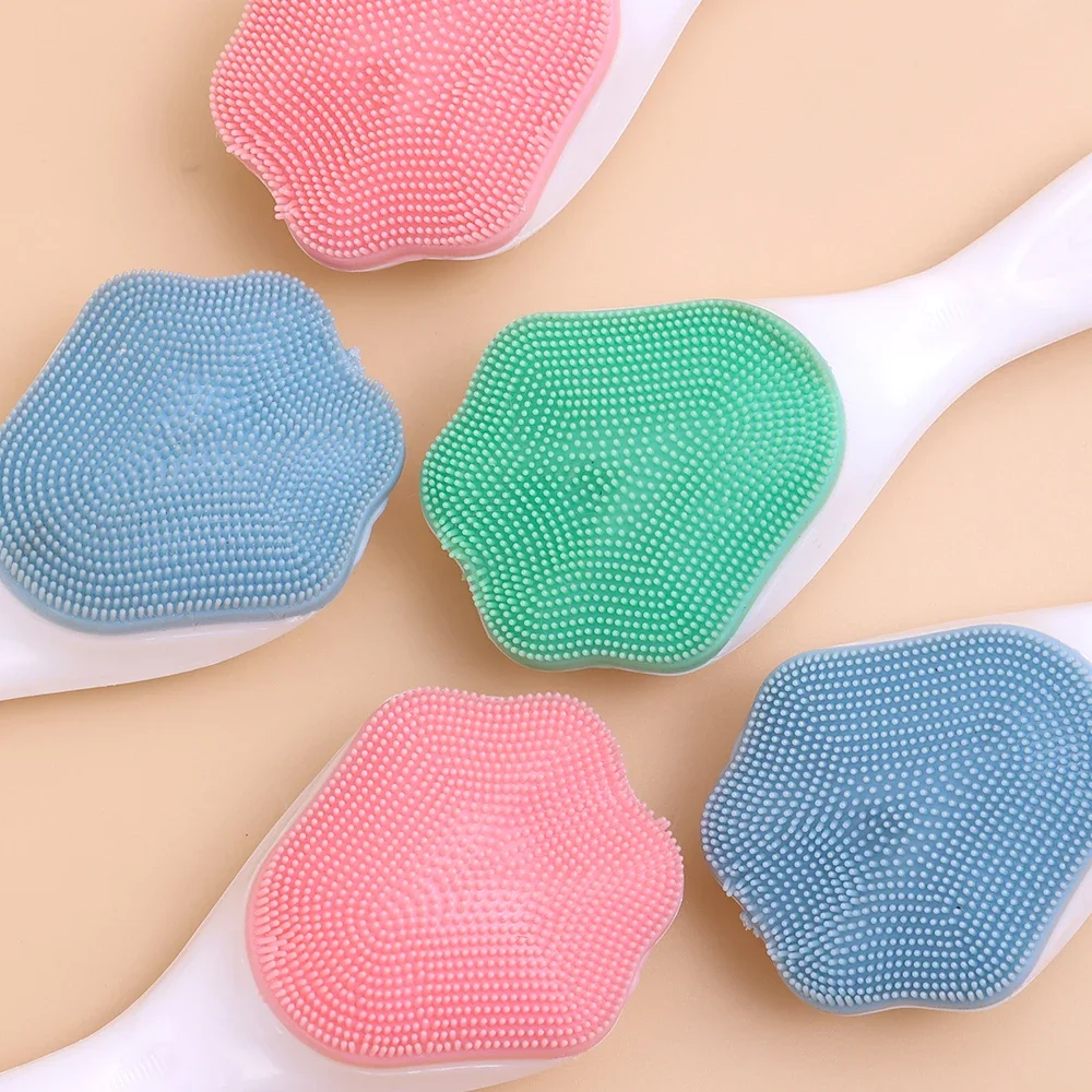 Silicone Cleaning Facial Washing Brush Face Cleanser Blackhead Removing Makeup Tool dense adhesive dot brush head Facial Brushes