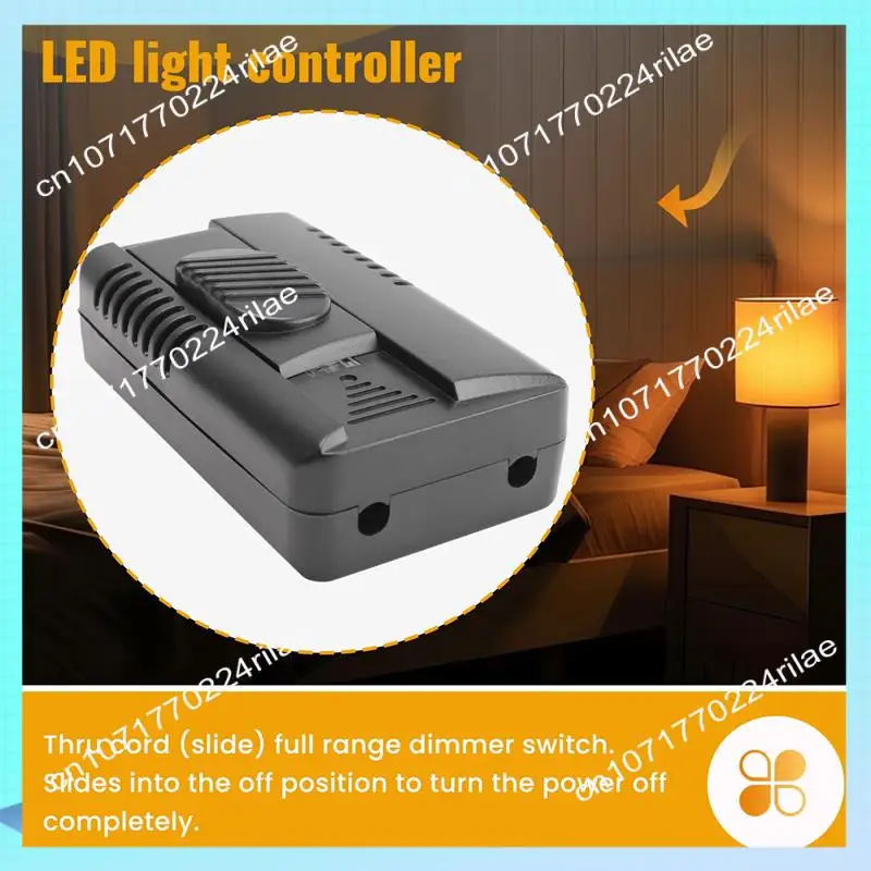 A17Z Foot Dimmer Switch Full Range Inline Slide Control Switch For Floor Light LED Lamp Incandescent Bulb 100V-120V US Plug
