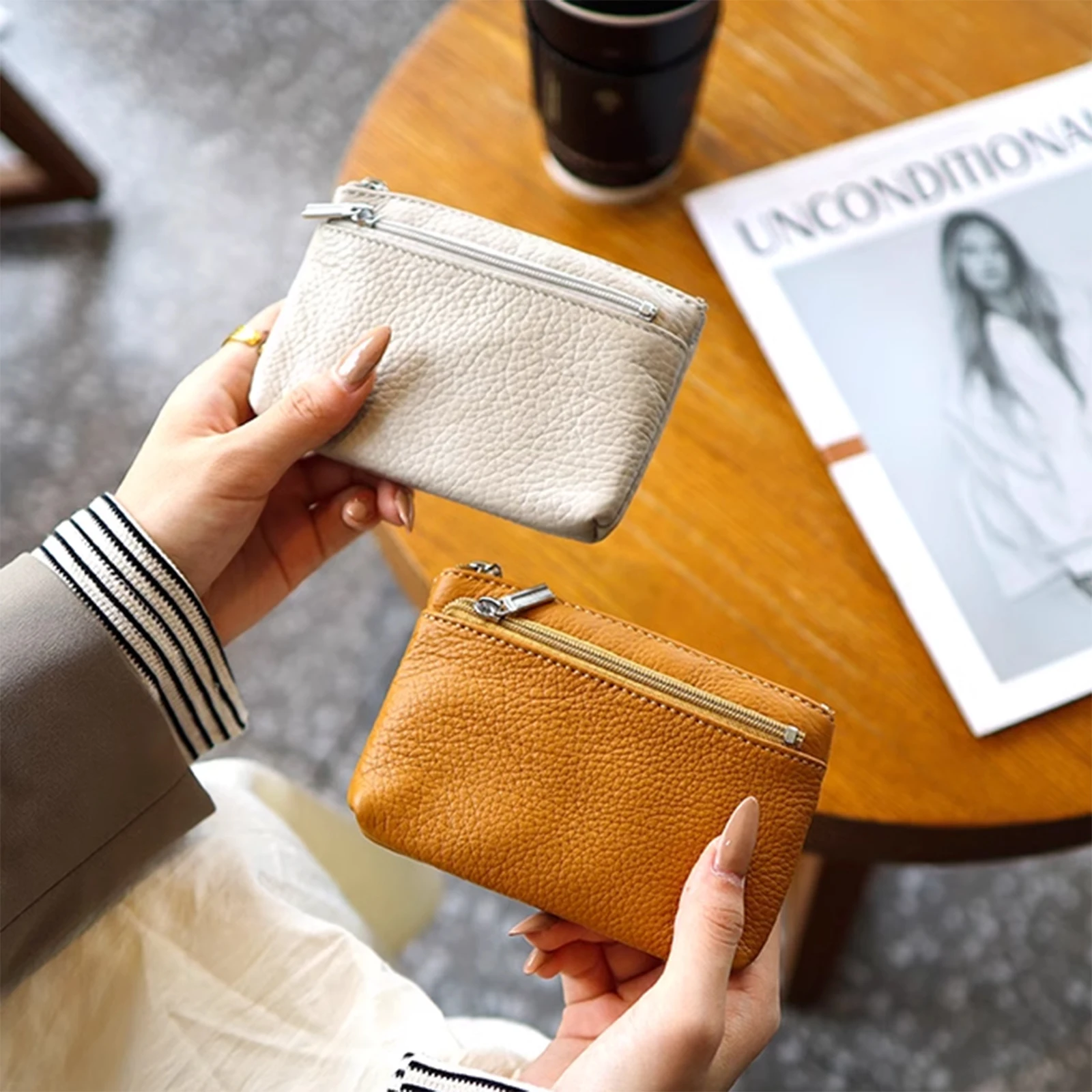 Fashion Genuine Leather Women Wallets Mini Purse Lady Small Leather Wallet with Coin Pocket