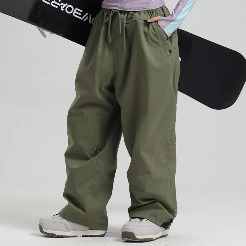 

Зимние горные спортивные мужские лыжные брюки, уличные походные женские зимние брюки, свободная непромокаемая женская одежда для сноуборда