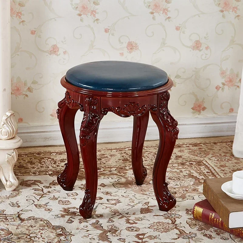 

Guzheng Piano Bench Single European Dresser Stool American Makeup Chair Chinese Classical Household ABS Carved Stool