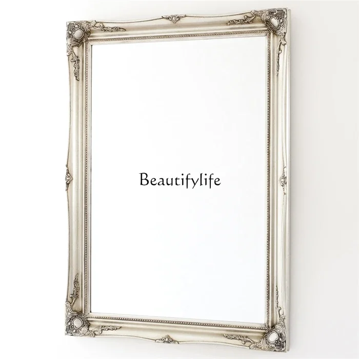 FG-European retro decorative porch light luxury carved mirror dresser wall hanging