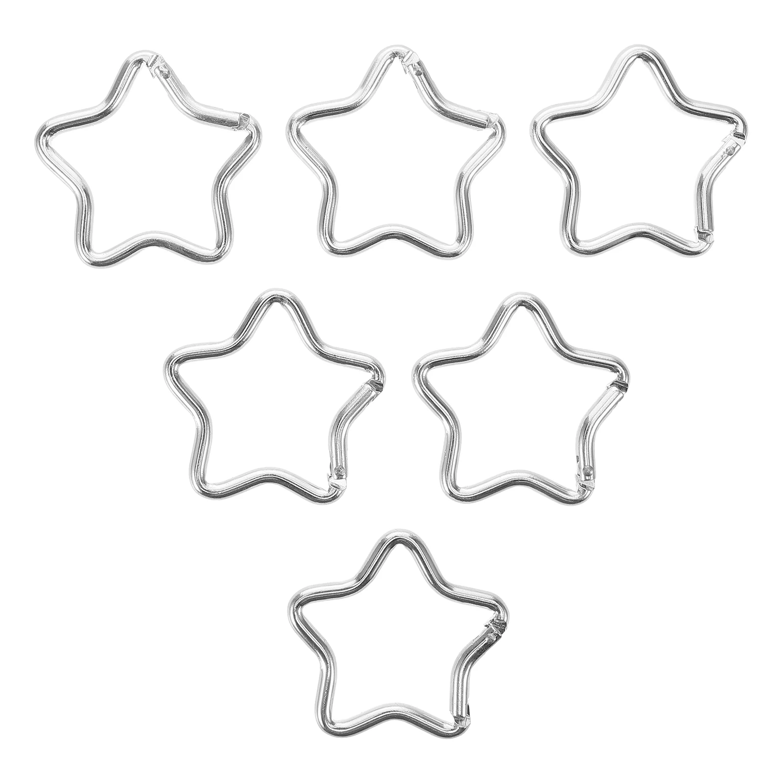 

10 Pcs Carabiner Snap Hooks Small Clip Travel Keychain Carabiners Star Shaped Pentagram Aluminum Alloy