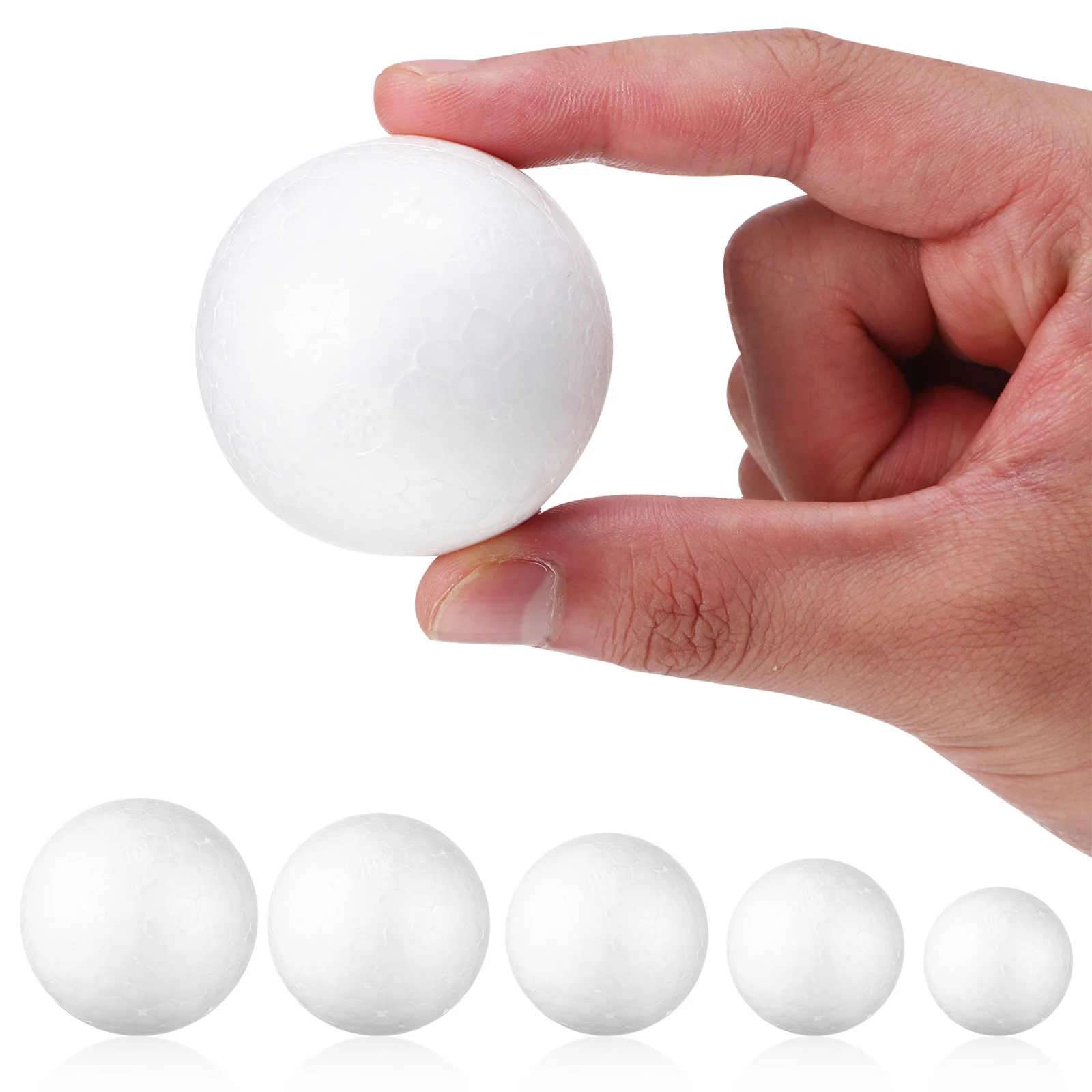 

50Pcs Craft Foam Balls Smooth Surface Embellish Decorate Unique Handicrafts Christmas Tree Ornaments Foam Balls
