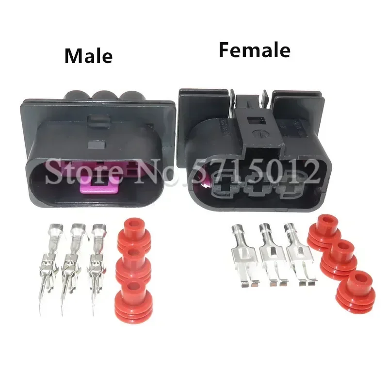 3 Hole 1J0 906 443 1J0 906 233 Female Male Waterproof Electronic Fan Cable Socket Automotive Radiator Plug For VW