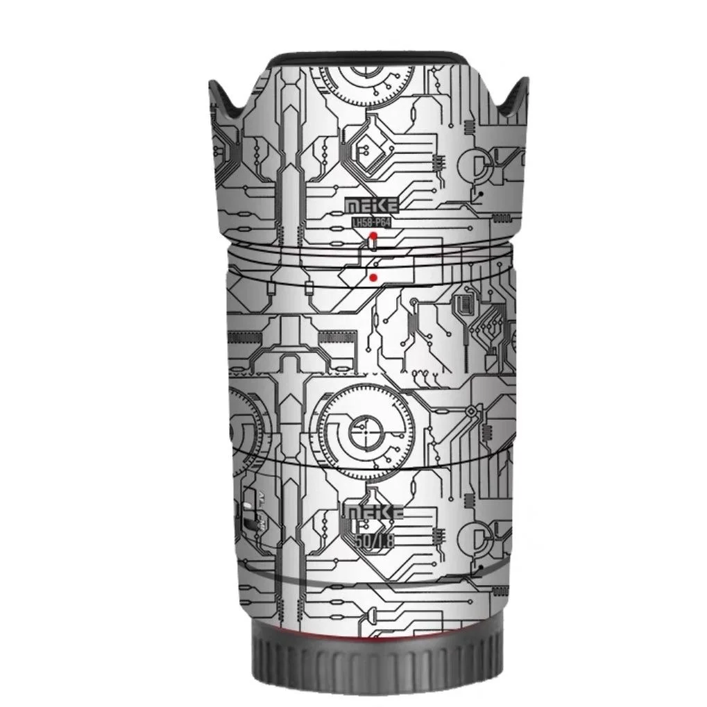 ل MEKE 50 مللي متر F1.8 ملصق عدسة الكاميرا الجلد ملصق الفينيل التفاف معطف الفيلم ل MEIKE 50 1.8 سوني E جبل