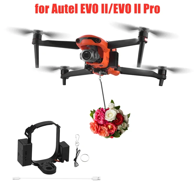 Thrower System for Autel EVO II/EVO II Pro/V3 Drone Fishing Bait Wedding Ring Gift Deliver Life Rescue Air Drop Dropping System