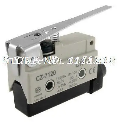 AC 250V 6A DC 220V 0.3A Long Straight Hinge Lever 1NO 1NC Enclosed Micro Switch