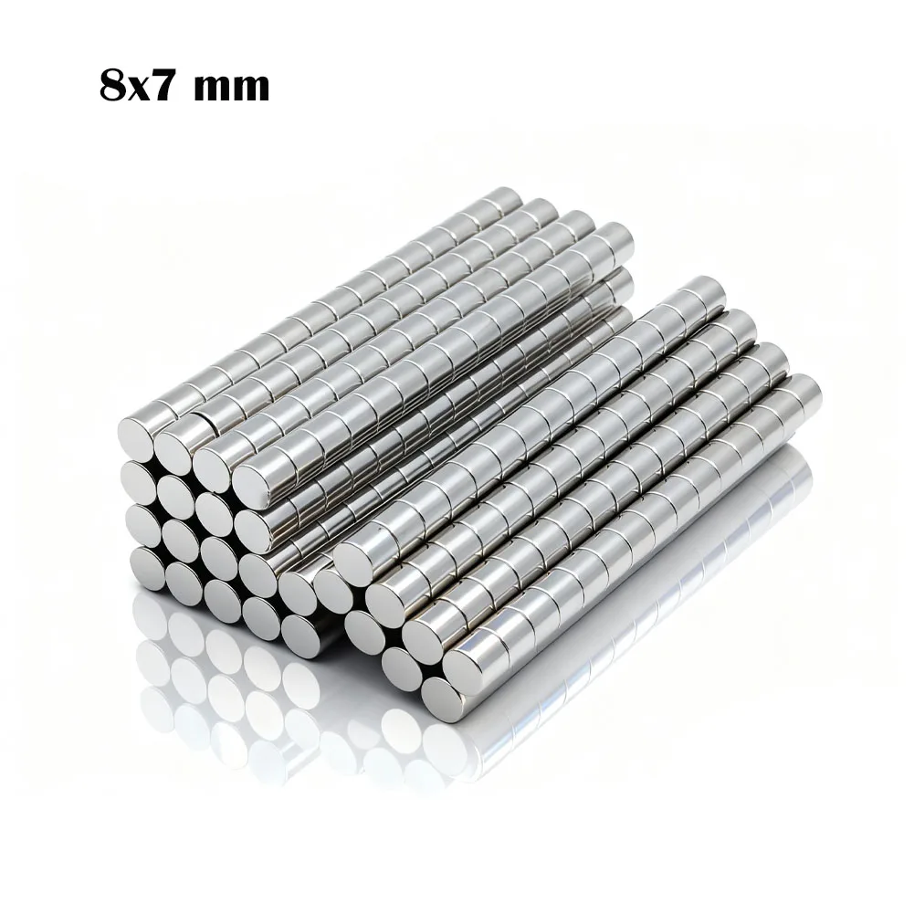 

8x7mm Super Powerful Round Magnet Neodymium Magnet NdfeB N35 Strong Permanent Magnetic imanes Refrigerator Magnet