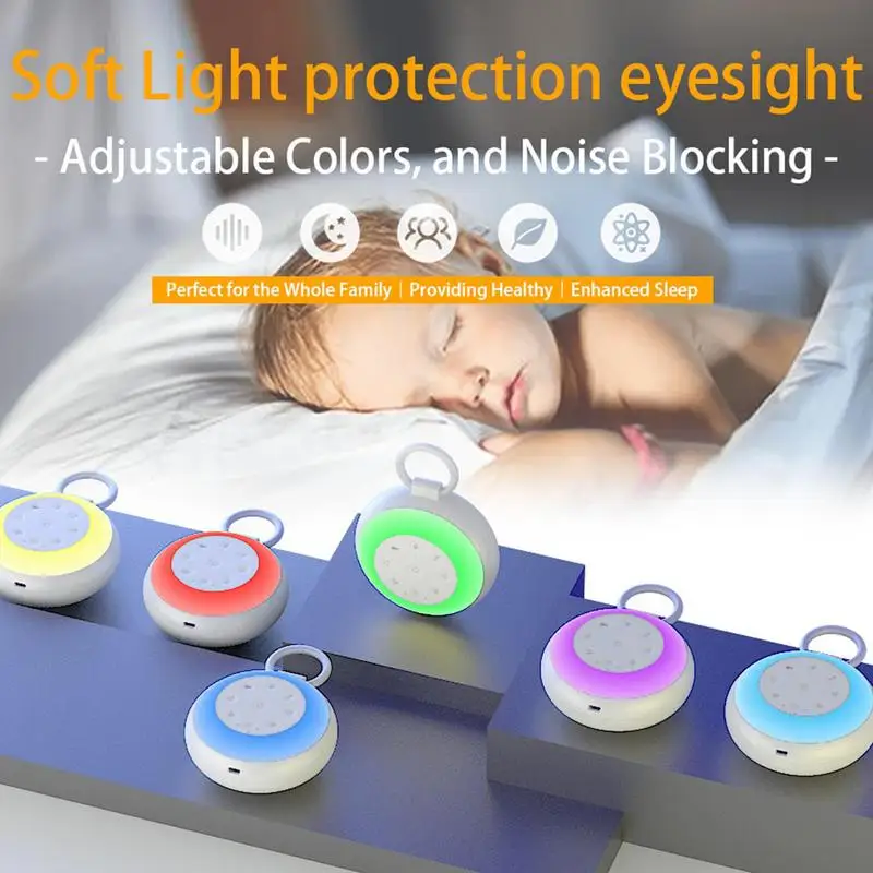 جهاز الضوضاء البيضاء للأطفال ، 24 صوتًا مهدئًا ، جهاز النوم المحمول ، way mAh ، مساعد النوم والاسترخاء