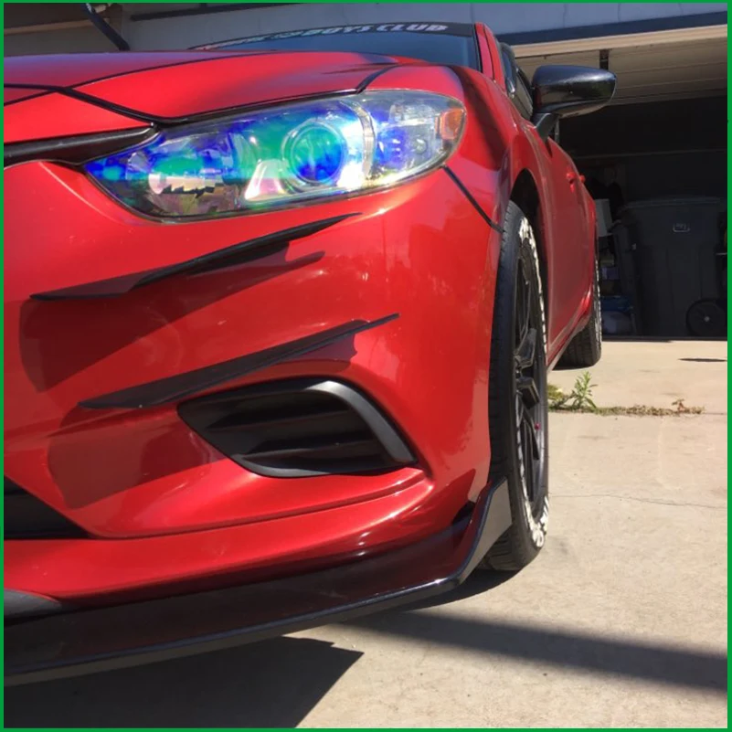 

For Mazda 6 2014-2017 Front Bumper Lip Protector Diffuser Cover Sticker Trim Decorative Spoiler Car Styling Auto Accessories