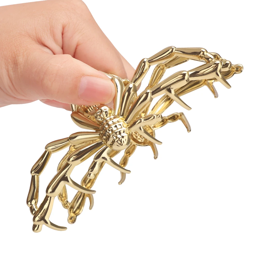 

New Halloween Senior Spider Skeleton Hair Claw Clips For Women Jewelry Accessories Large Barrette Party Headwear Suitable
