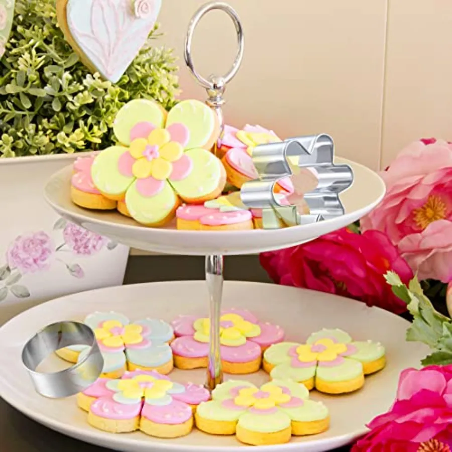 7 Pcs Mini Two Groovy Ce Cutters Set Hippie Ce Cutter Peace Ce Molds Stainless Steel Biscuit Cutter Small Flower Raiow Sunglass