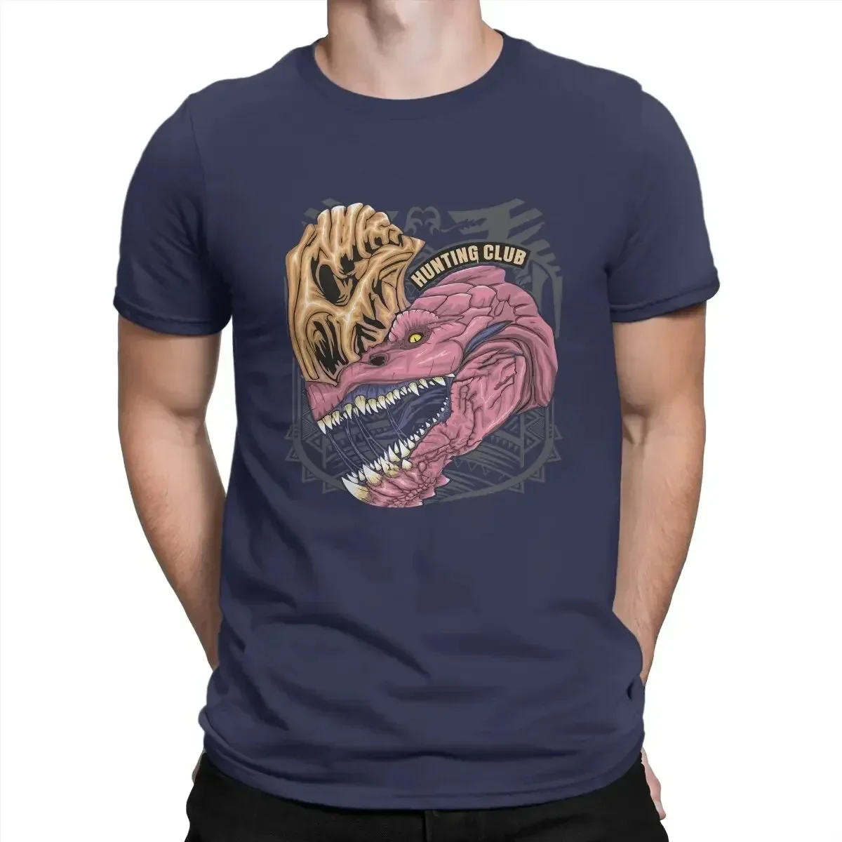 Anjanath Hunting Club T Shirts Crewneck Monster Hunters Tees Short Sleeve Clothes New Arrival Men\'s Cotton Novelty T-Shirt Sale