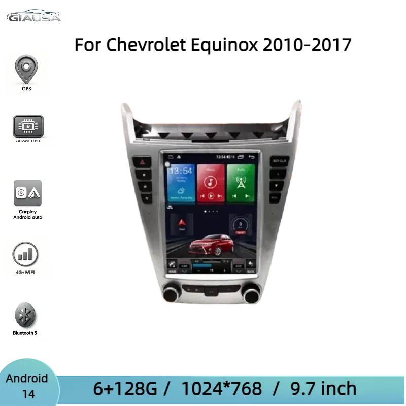 Android 14 Car Radio Carplay For Chevrolet Equinox Explorer 2010 2011 2012 2013 2014 2015 2016 Auto Multimedia Player GPS Nav