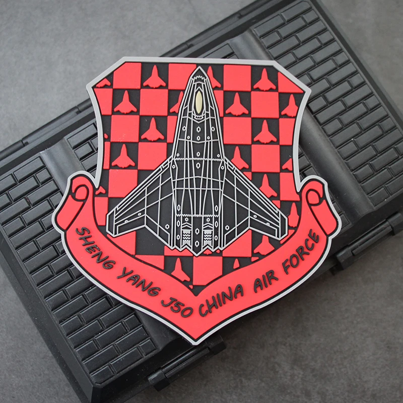 

Версия Q, ПВХ нашивка на липучке в китайском стиле J36, повязка на руку истребитель, значок, наклейка, сделай сам, швейные принадлежности для одежды