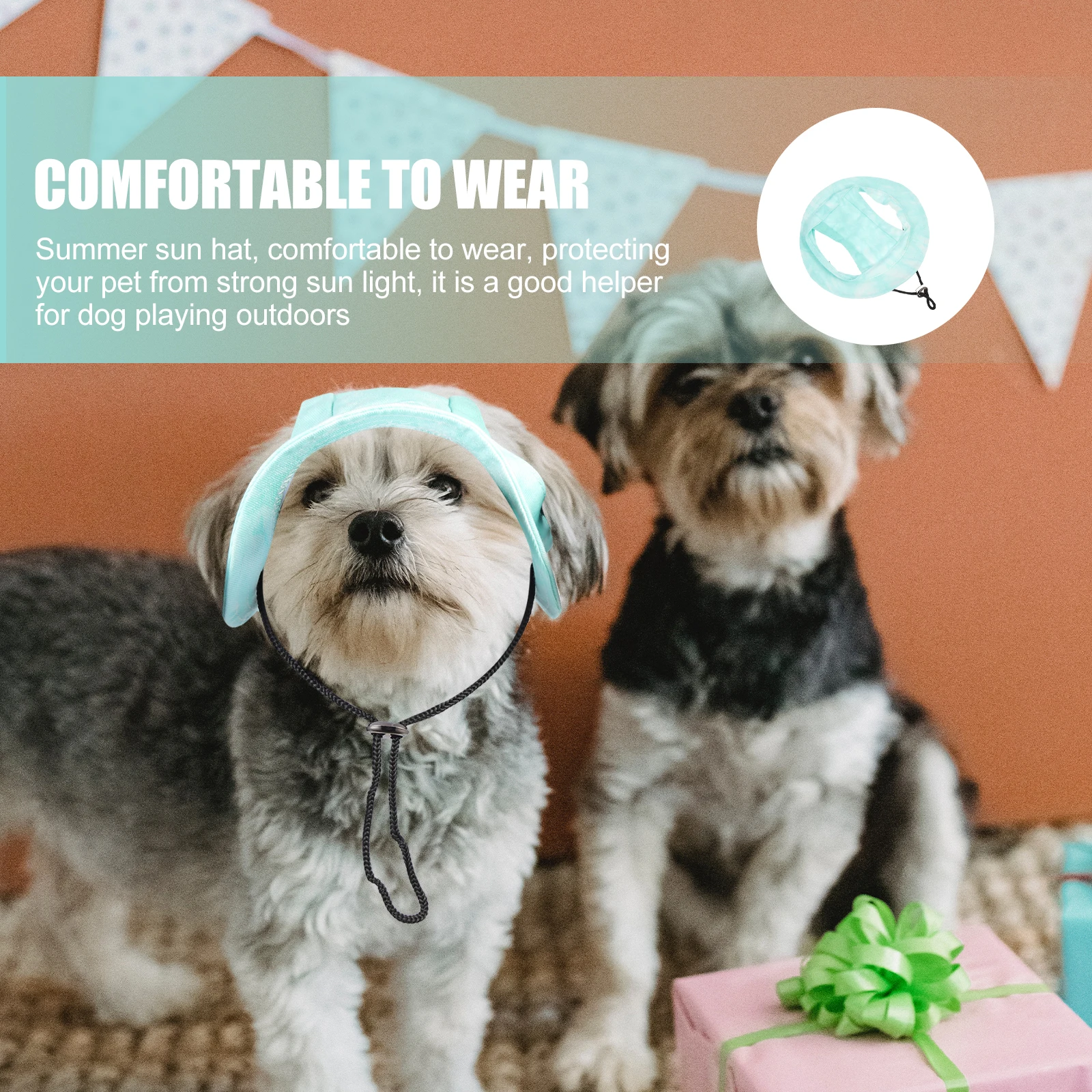 

Pet Baseball Cap Small Dogs Straw Hat Summer Puppy Bucket Hats for Medium Cotton Sun Visor