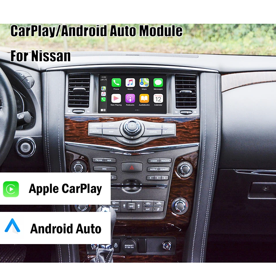 AZTON CarPlay Wireless for Nissan Patrol Y62 Armada 2013-2021 Android Auto Mirror Link Smart Box