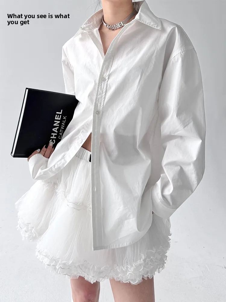 

Лето 2023, женский свободный корейский топ с защитой от солнца, утягивающий дизайн, длинный све, однотонный топ