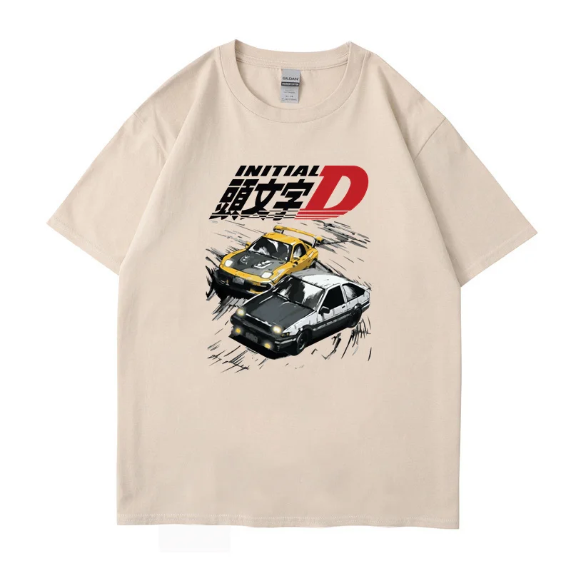 Initial D T Shirt Japanese Anime Graphic Funny Harajuku Manga T Shirt Fashion Casual Short Sleeve Plus Size T Shirt men