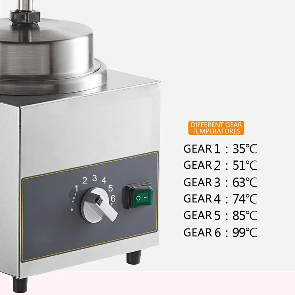 Commercial Sauce Dispenser Stainless Steel Electric Cheese Warming Dispenser Electric Thermostat