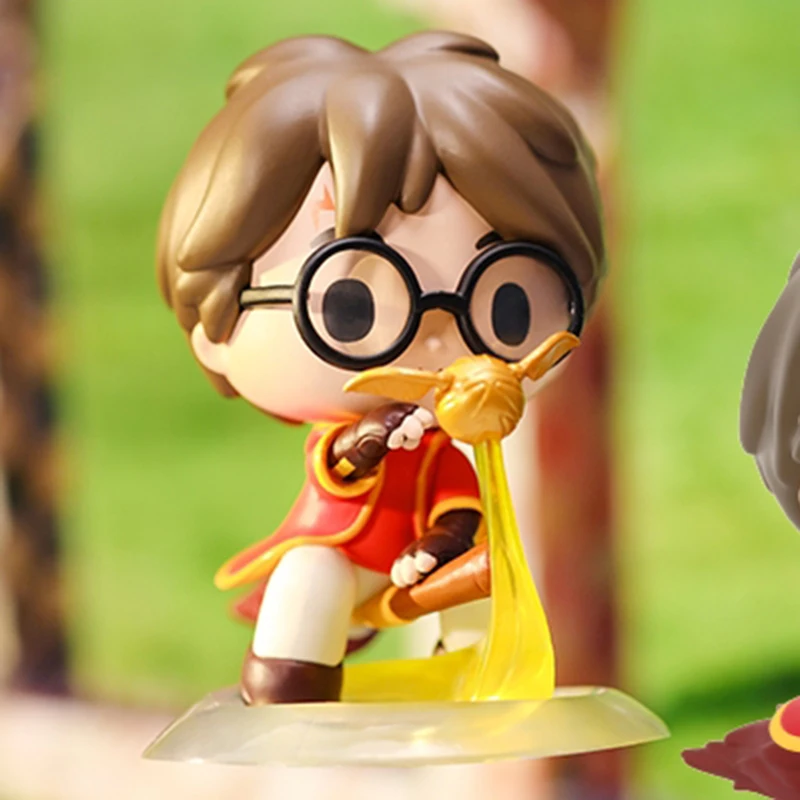 Pop mart harry potter romance mágico mundo mágico adereços série kawaii anime figura de ação ornamento estatuetas decoração para casa presente