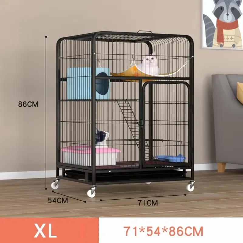 High Duty Eco-Friendly Breathable Cat Villa Heavy Metal Cage with Horizontal Sliding for Small Animal Modular view 5