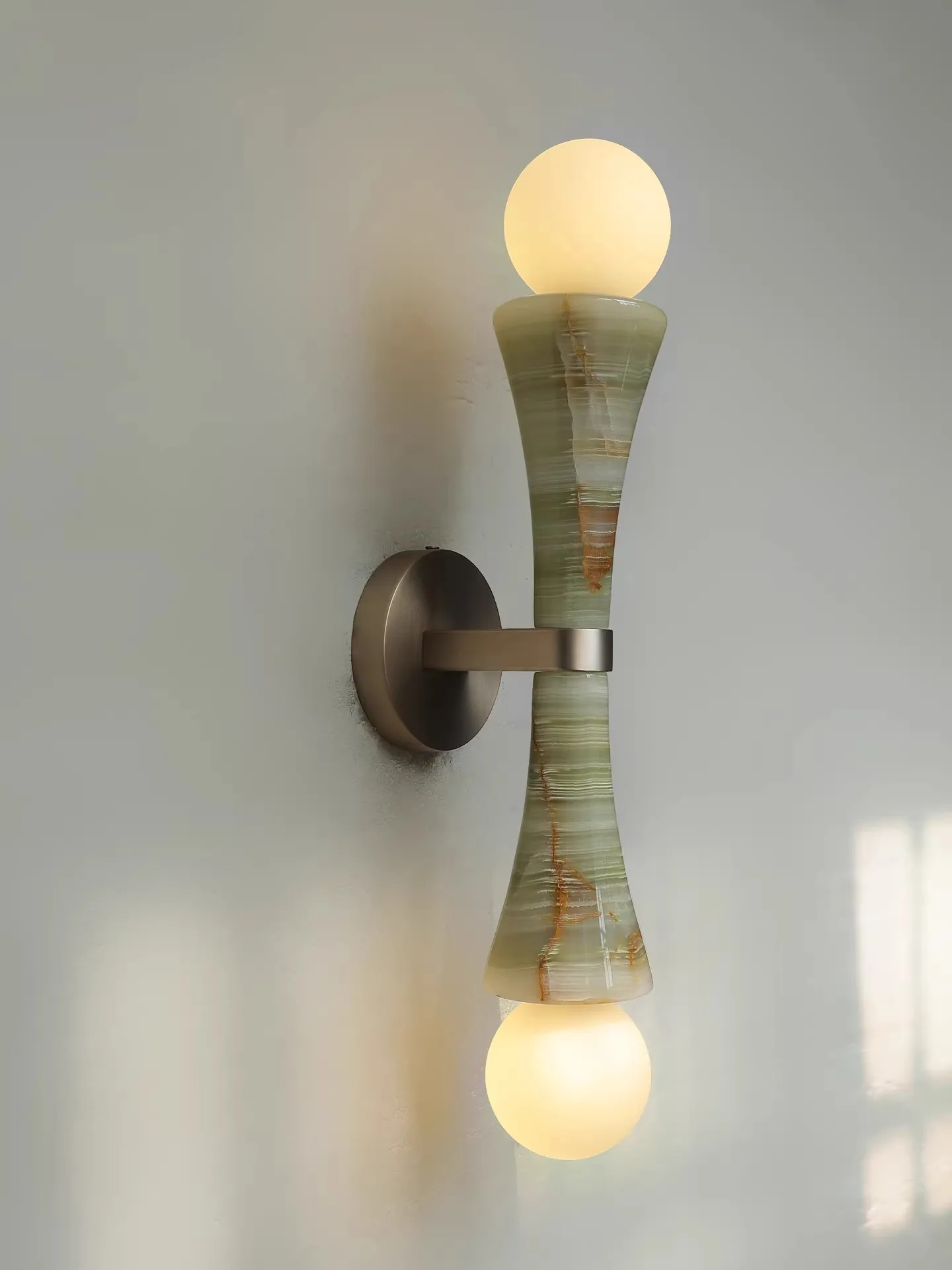 Light luxury Natural Marble Wall lamp Advanced Creativity Design Double-Headed Bedroom Living Room Background Wall Wall lamp
