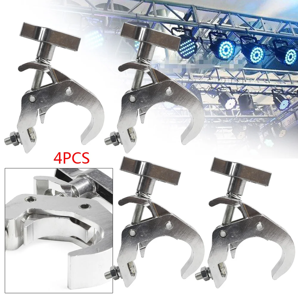 4pc Stage Lighting Clamp Truss Bracket Heavy Duty Hook Clamp for Projector Bar Light