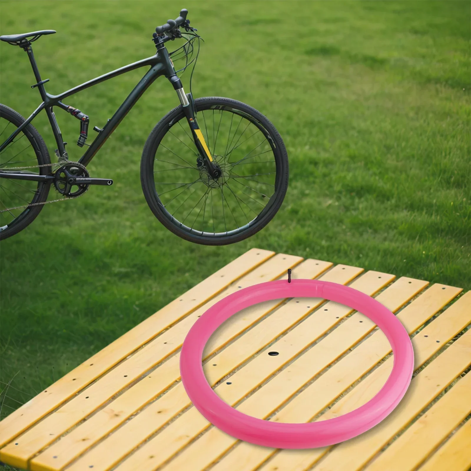 

Convenient Installation 700C Bike Tube 29inch Bike Tube AV Style Valve Aging Resistance Reinforced Metal Valve