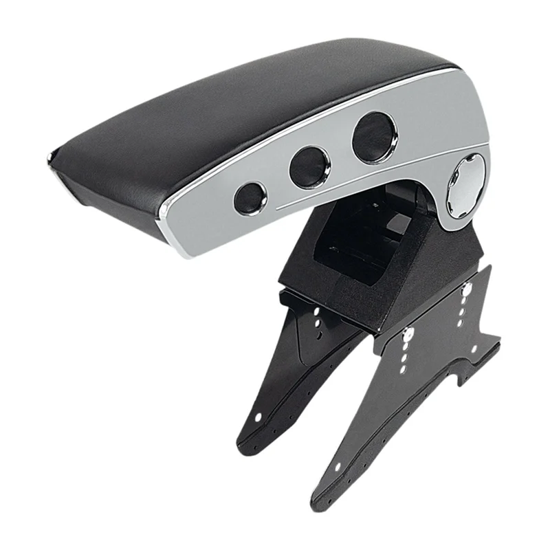 Car Armrest Box Storage Organizer With Rotatable Interior Components Center Console Artificial Leather Design