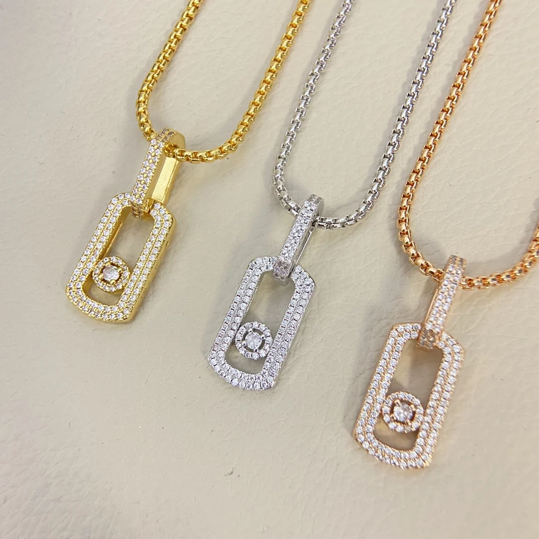 

Роскошная серия, оригинальный классический дизайн, стерлинговое серебро 925 пробы, женское романтическое ожерелье с инкрустацией цирконом, подарок на годовщину вечеринки