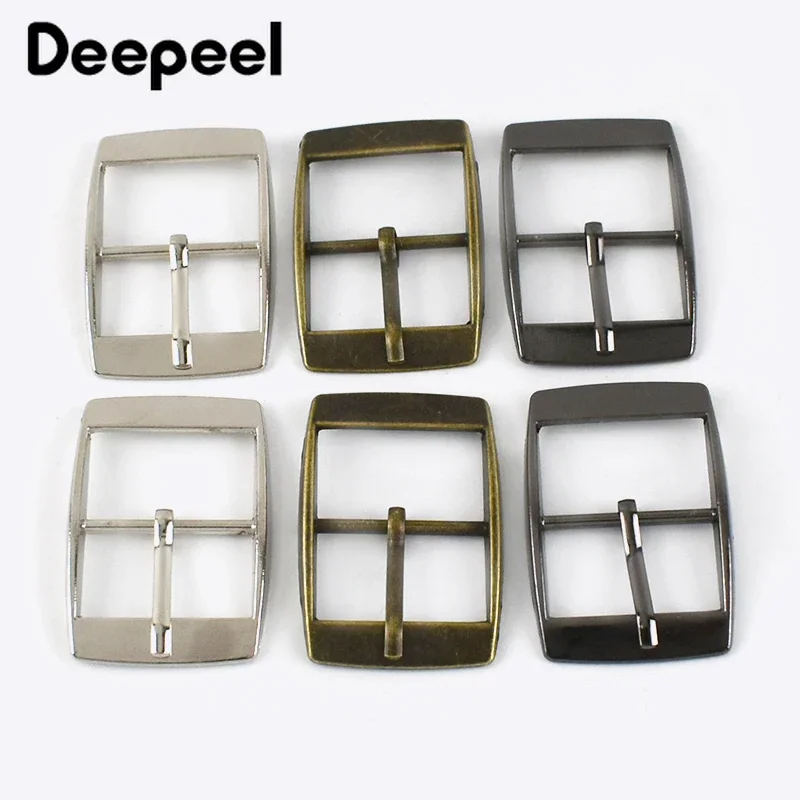 

10Pcs Deepeel 15-30mm Metal Pin Buckles Bag Strap Adjuster Clasp Leather Webbing Belt Rectangle Ring Hook Slider Craft Accessory