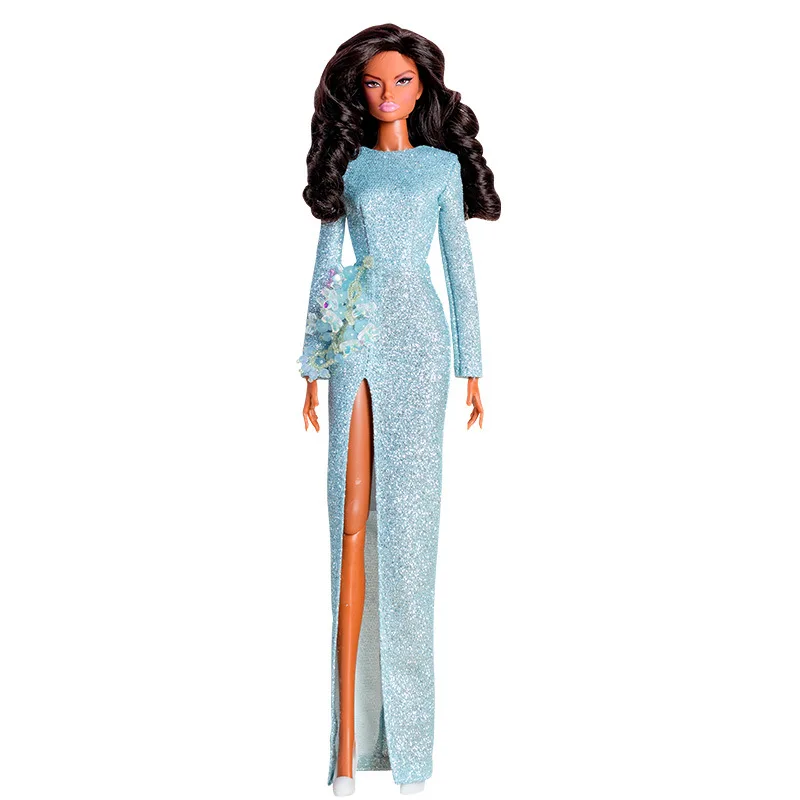 Vestito per vestiti per bambole da supermodelo da 32 cm Vestito di moda europea Serie Blue Dream Set Princess Girl Accessori per giocattoli fai da te Regalo da collezione