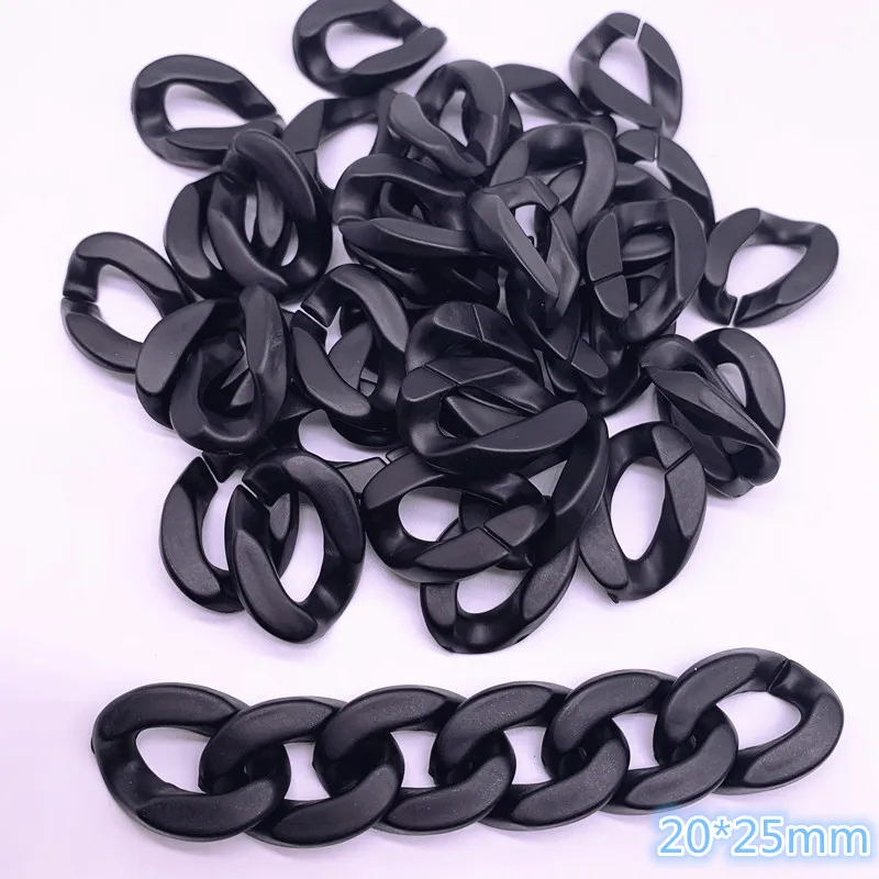 New 20pcs 12*15/13*16/15*20/20*25mm Acrylic Twisted Chains Assembled Parts Beads Diy Jewelry Findings Accessories